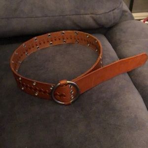 Brown leather belt